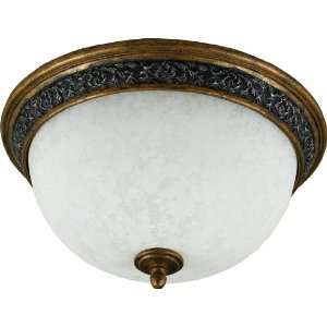 Quoizel KG1613MG Keating Flush Mount with White Scavo Glass, Meadow 