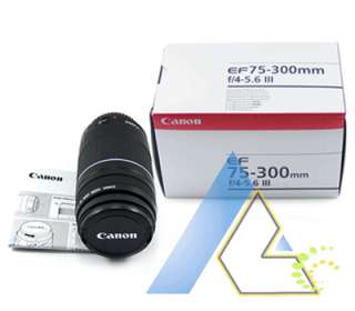 Canon EF 75 300mm f/4.0 5.6 III Telephoto Lens For Canon 600D 60D 7D 