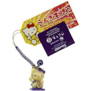 Hello Kitty as a Beckoning Cat (Purple) Mini Figure Bell 