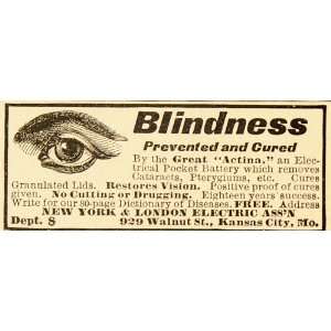   Cure Blindness Cataracts Eye   Original Print Ad