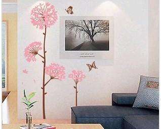 Wall Paper Decal Decor DIY Stickers Romantic flowers A6  