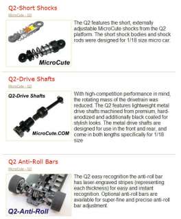18 Micro Cute Q2 belt drive 4WD car Kit  
