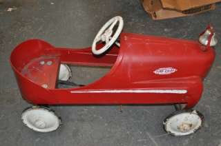 ANTIQUE FIRE CHIEF PEDAL CAR WITH BELL  