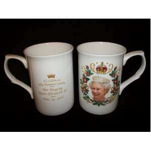 Her Majesty Queen Elizabeth II Diamond Jubilee China Mug 1952 2012 