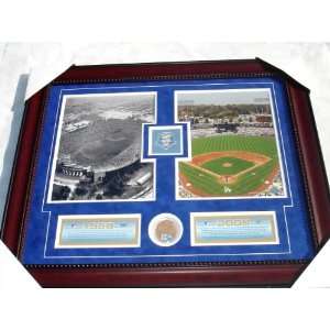  DODGER STADIUM 2 PHOTO 50th ANNIVERSARY COLLAGE WITH GAME 