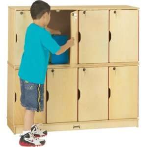  Eight Opening Double Stack Mini Wood Lockers Office 