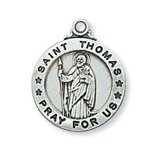  St. Thomas the Apostle Sterling Round Medal Jewelry