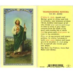  Thanksgiving Novena   St. Jude Holy Card (800 024)   10 