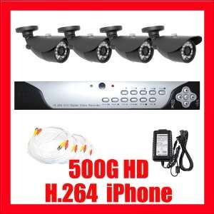  Real Time (500GB Hard Drive) DVR Surveillance Security Camera CCTV 
