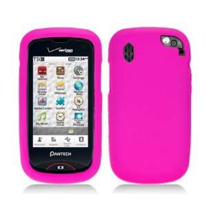  Solid Hot Pink Silicone Skin Gel Cover Case For Pantech 