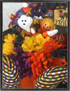 Primitive Halloween Black Cat Pumpkin Centerpiece~  