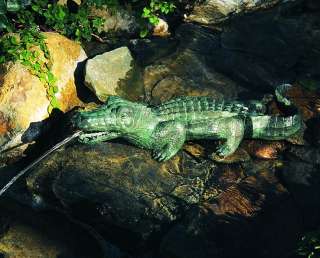 22 Bronze Garden Fountain Spitter Alligator Gator  