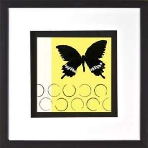   on Yellow Print Under Glass 20 Square Wall Art