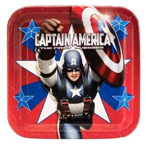   By Hallmark Captain America Square Dinner Plates 