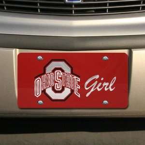  Ohio State Buckeyes Scarlet Mirrored OSU Girl License 