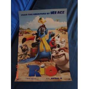  Rio 3 D Mini Movie Poster 12x20 New 