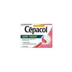 Cepacol Sore Throat Pain Reliever Sugar Free Cherry Lozenges (Pack of 