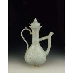 One Jingdezhen Kiln Qingbai Glaze Porcelain Wine Pot, Chinese Antique 