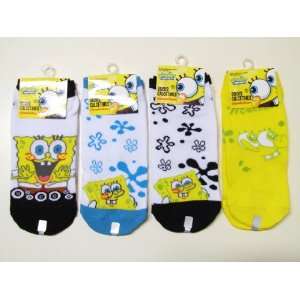  4pk SpongeBob Squarepants Kids Socks Size 9   11 (Shoe 