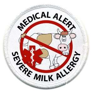  SEVERE MILK ALLERGY Medical Alert 2.5 inch Patch 