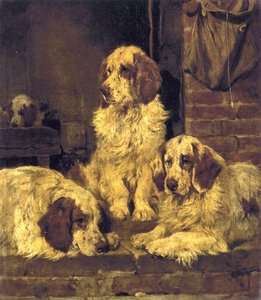 John Emms Clumber Spaniels Dog Oil Painting repro  