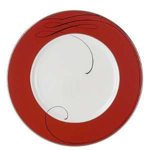  Waterford China Ballet Ribbon Accent Plate, Red Kitchen 