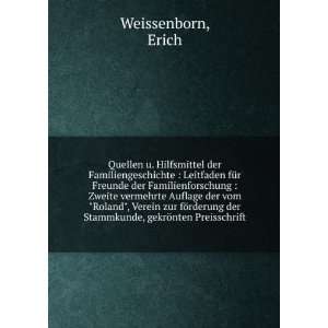   der Stammkunde, gekrÃ¶nten Preisschrift Erich Weissenborn Books