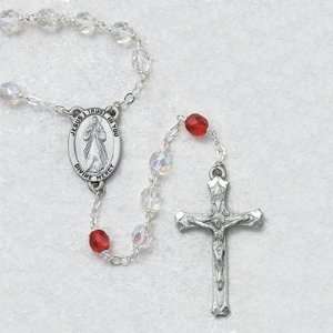   Jesus Carded Glass Beaded Chaplets W/silver Ox Medals & Crucifixes