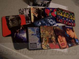 Rolling Stones Bar Coasters Tin 10 Album Covers Each different  