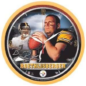  NFL Ben Roethlisberger Steelers Logo Wall Clock *SALE 