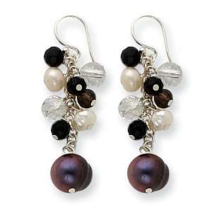   Crystal & Peacock/White Pearl Earrings West Coast Jewelry Jewelry