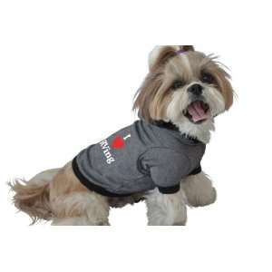  Ruff Ruff and Meow Dog Hoodie, I Love RVing, Black, Extra 