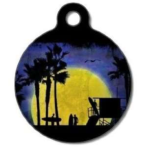  Surf Sunset Pet ID Tag for Dogs and Cats   Dog Tag Art 