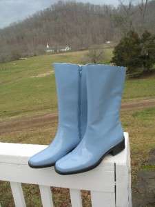 Chadwicks Blue vinyl Rain Boots NEW Size 8.5  