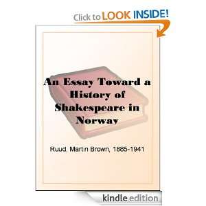   of Shakespeare in Norway Martin Brown Ruud  Kindle Store