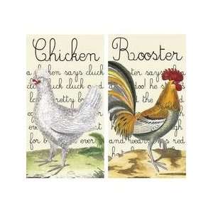  HomArt Chicken & Rooster Matches Match Box Set of 2 