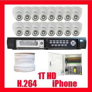  16 Channel H.264 DVR with 16 x 1/3 Sony CCD Indoor Camera, 520 TV 