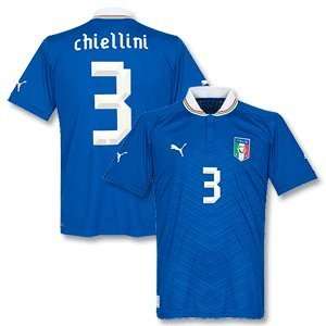 12 13 Italy Home Jersey + Chiellini 3 