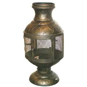  CGS CCH009 24 Bronze Pedestal Chimenea That Opens On All 