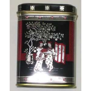 Tea Canister   Chinese print Grocery & Gourmet Food