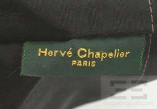 Herve Chapelier 2 Piece Black Nylon Pink & Brown Trim Small Handbag 