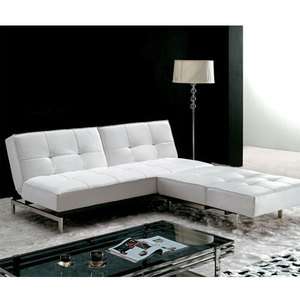 PU Leather 2 Piece Modern Contemporary Sectional Sofabed  