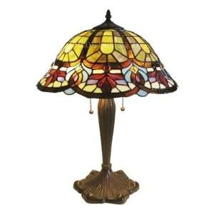  Victorian Stained Glass Table Lamp   16 Shade