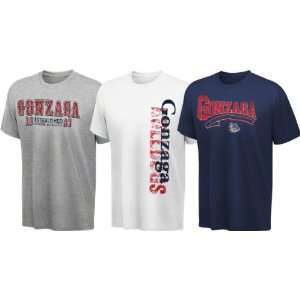  Gonzaga Bulldogs Cube T Shirt 3 Pack