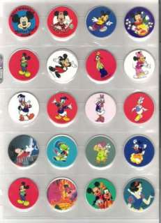 40 Disney Pogs Mickey Mouse Donald Duck Snow White Pinocchio  