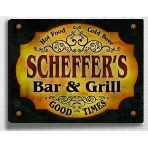  Scheffers Bar & Grill 14 x 11 Collectible Stretched 