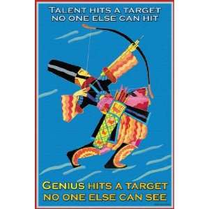  Exclusive By Buyenlarge Genius hits a Target 12x18 Giclee 