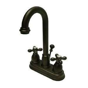Kingston Brass KB3615AX Restoration Deck Mount Bathroom Faucet with 