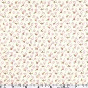  45 Wide Aunt Grace Backgrounds Ditzy Posies Cream Fabric 