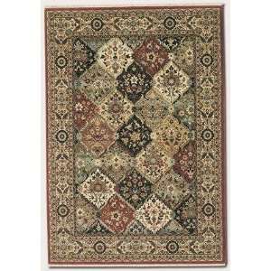  Couristan Chateau De Balleroy Multi Panel Kerman Red 5607 